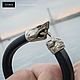 Shark Bracelet | Nickel Silver | Smooth Leather, Regaliz bracelet, Moscow,  Фото №1