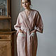 Linen dressing gown Darling long powder color. Robes. Delicate Clothing Store (Daria). Online shopping on My Livemaster.  Фото №2