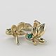 Серьги из золота с изумрудами. Серьги в стиле Tiffany Olive Leaf. Серьги классические. Tfj. Ярмарка Мастеров.  Фото №4