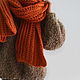 Яркий оранжевый шарф крупной вязки. Шарфы. Terra Bohemia. Интернет-магазин Ярмарка Мастеров.  Фото №2