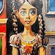 Картина маслом люди «Голубоглазая девочка» 20х18. Картины. Картины маслом  Prostokartina (prostokartina). Интернет-магазин Ярмарка Мастеров.  Фото №2
