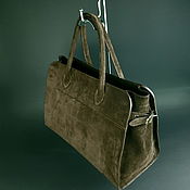 Сумки и аксессуары handmade. Livemaster - original item Women`s leather bag, large. Natural suede. Handmade.