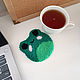 Подставка для чашки  Лягушка ковровая вышивка, Подставка под горячее, Липецк,  Фото №1