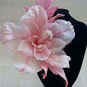 Украшения handmade. Livemaster - original item Big Hibiscus Flower Brooch / Wedding Decoration. Handmade.
