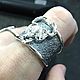 Signet of a Scorpion made of silver 925 with black, Ring, Kemerovo,  Фото №1