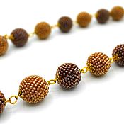 Работы для детей, handmade. Livemaster - original item Honey beads, beads, honey color, beads. Handmade.