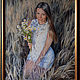 Portrait oil painting on canvas. Girl with daisies. Pictures. Portrait Studio. Online shopping on My Livemaster.  Фото №2