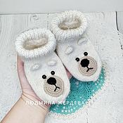 Одежда детская handmade. Livemaster - original item Socks for children knitted Bears.. Handmade.