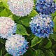 Oil painting Blue hydrangeas. Pictures. Sokolova Julia, handmade jewelry. My Livemaster. Фото №4