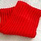 Scarf-Snood bright red in two turns, Snudy1, Moscow,  Фото №1