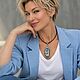 Кулон "Ледяной шторм" с агатом и голубым топазом. Кулон. JazzBijoux ДжазБижу (Елена Сафронова). Ярмарка Мастеров.  Фото №5