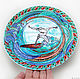 Order 'Surfing-conquer the waves ' decorative plate on the wall. Art by Tanya Shest. Livemaster. . Plates Фото №3