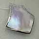 Order Silver pendant with 30h29 mm mother of pearl and cubic zirconia. yakitoriya. Livemaster. . Pendants Фото №3