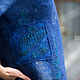 Валяный жакет «Синие ночи». Пиджаки. Irina Demchenko. Ярмарка Мастеров.  Фото №4