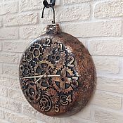 Для дома и интерьера ручной работы. Ярмарка Мастеров - ручная работа Steampunk Wall Clock Six-Tiered Quartz Loft Clock. Handmade.