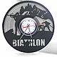 Biathlon. Wall clock. Watch. Vinyl Time. Online shopping on My Livemaster.  Фото №2