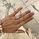 Серебряное кольцо 925 пробы розовое с белыми фианитами. Кольца. MARIA GUSEVA Fashion Jewelry. Ярмарка Мастеров.  Фото №6