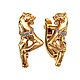 Серьги "Дикие кошки". Серьги классические. Два Ювелира (two-jeweler). Интернет-магазин Ярмарка Мастеров.  Фото №2