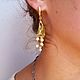 WIRE WRAP  "Ландыш"  Серьги с жемчугом .Ручная работа. Серьги классические. Екатерина Склярова. Интернет-магазин Ярмарка Мастеров.  Фото №2