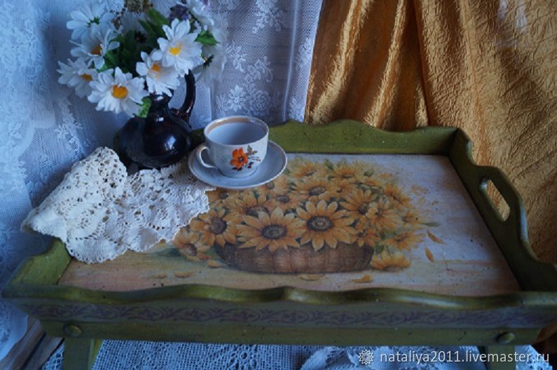 'Sunflowers'-Tray table, Utensils, Ruza,  Фото №1
