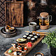 Board for serving sushi and snacks' Aria ' made of oak. Scissors. Foxwoodrus. Online shopping on My Livemaster.  Фото №2