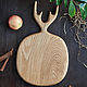 Tablero de roble con cuernos. Cutting Boards. Компания Wood Makers. Ярмарка Мастеров.  Фото №6