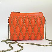 Сумки и аксессуары handmade. Livemaster - original item Orange clutch bag, women`s bright bag, handbag for small things, 256. Handmade.
