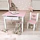 Детский стол с ящиком и стульчик Princess, Мебель для детской, Балаково,  Фото №1