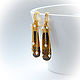 Earrings with tiger eye and pearls in gold. Earrings. Solanda. Online shopping on My Livemaster.  Фото №2