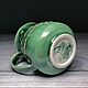 Кружка «Сакура» зелёная. Кружки и чашки. Pylina-ceramics. Ярмарка Мастеров.  Фото №5