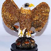 Подарки к праздникам handmade. Livemaster - original item Eagle statuette in amber.. Handmade.