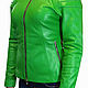 Women's bright green leather jacket in Moto style. Outerwear Jackets. Lollypie - Modiste Cat. My Livemaster. Фото №4