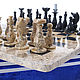 Stone chess 'Triad' marble and shell 30. Chess. H-Present more, than a gift!. Online shopping on My Livemaster.  Фото №2