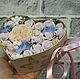 Box with flowers. Flowers polymer clay handmade, Composition, Moscow,  Фото №1