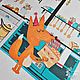 Ткань рогожка хлопок 100% Рыжий лисенок купоны. Ткани. Оксана    Льняной мир. Ярмарка Мастеров.  Фото №4