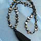 Order With pendant mother of pearl with tassel black. Jewelry Elena. Livemaster. . Necklace Фото №3