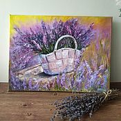Картины и панно handmade. Livemaster - original item Oil painting on canvas Lavender!. Handmade.