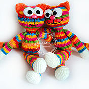 Куклы и игрушки handmade. Livemaster - original item Kitty rainbow. knitted toy.. Handmade.