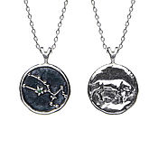 Украшения handmade. Livemaster - original item Pendant, Zodiac Sign Taurus on a chain, 925 silver. Handmade.