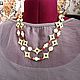 necklace with pendant 'golden dory' (pearl, ruby). Necklace. Pani Kratova (panikratova). My Livemaster. Фото №4