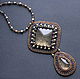 Pendant bead with cabochons handmade swarovski pearls, Pendants, Moscow,  Фото №1