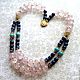 Necklace 'Pink and azure' (rose quartz, lapis lazuli, amazonite). Necklace. Pani Kratova (panikratova). Online shopping on My Livemaster.  Фото №2