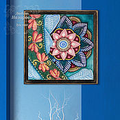 Картины и панно handmade. Livemaster - original item The picture is a long time. mandala. Flowers. Oil. Framed.. Handmade.