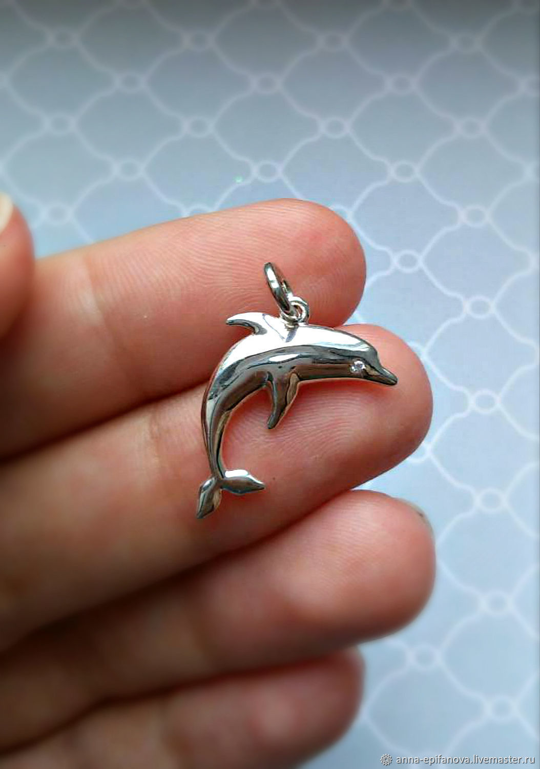  Dolphin pendant in 925 silver (P9), Pendant, Chelyabinsk,  Фото №1
