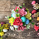 Soap bouquet in a glass Easter eggs and freesias, Soap, Moscow,  Фото №1