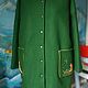 coat: Green coat with fox. Coats. Алена Тимофеева (indeeza). My Livemaster. Фото №5