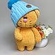 Вязаная игрушка из плюшевой пряжи вязаный котик кот амигуруми. Амигуруми куклы и игрушки. Рыжий кот (магазин вязаных идей). Ярмарка Мастеров.  Фото №4