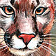  Cougar (Cougar, mountain lion). Print from the author's work. Pictures. Valeria Akulova ART. My Livemaster. Фото №5
