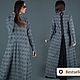 Wool, plaid Maxi dress with zipper - DR0392WL, Dresses, Sofia,  Фото №1