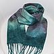 Men's felted Emerald scarf with blueberries, Scarves, Moscow,  Фото №1